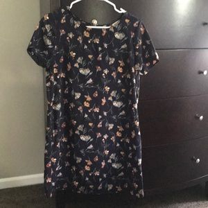 Navy blue with floral dress